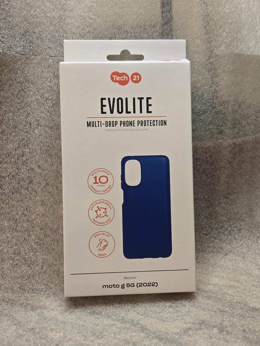 tech21 Evolite Blue Protective Phone Case for moto g 5G (2022)